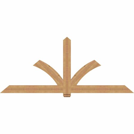 Ekena Millwork Redmond Smooth Timber Gable Bracket, Western Red Cedar, 96"W x 40"H x 1 1/2"D x 5 1/2"F, 10/12 Pitch GBW096X40X0206RED00SWR